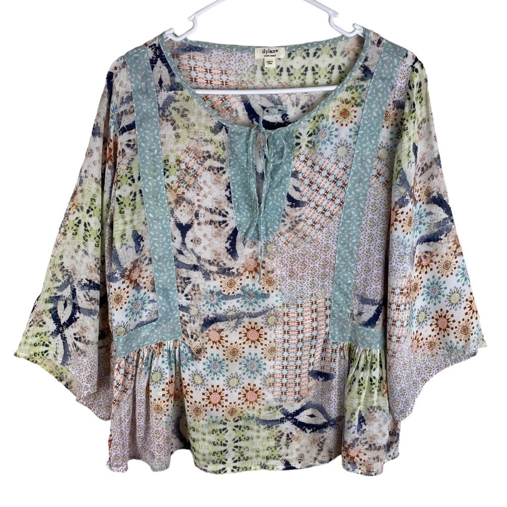 Dylan Blouse Top Boho Patchwork Print Pullover Wo… - image 2